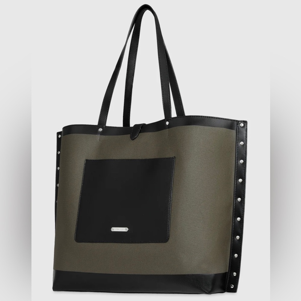 Rebecca Minkoff Megan Studded Green Large Tote Alt Work Commuter Bag